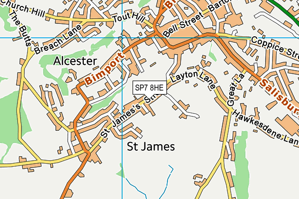 SP7 8HE map - OS VectorMap District (Ordnance Survey)