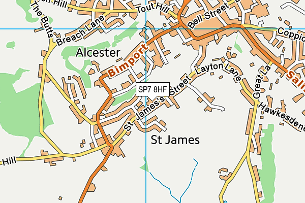 SP7 8HF map - OS VectorMap District (Ordnance Survey)