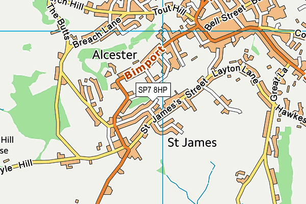 SP7 8HP map - OS VectorMap District (Ordnance Survey)