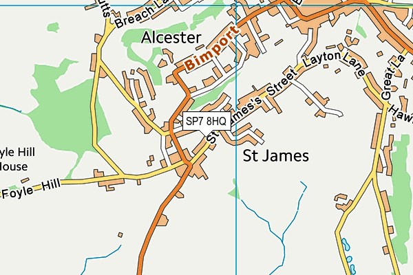 The Abbey CofE VA Primary School, Shaftesbury map (SP7 8HQ) - OS VectorMap District (Ordnance Survey)