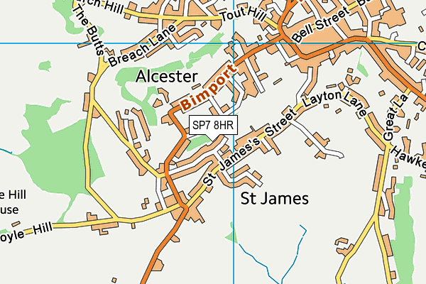 SP7 8HR map - OS VectorMap District (Ordnance Survey)