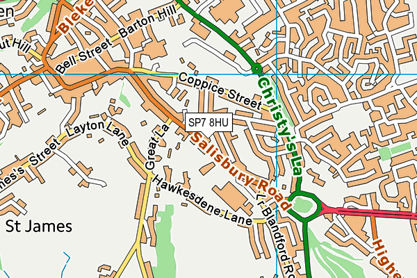 SP7 8HU map - OS VectorMap District (Ordnance Survey)