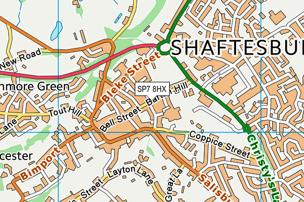 SP7 8HX map - OS VectorMap District (Ordnance Survey)