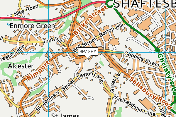 SP7 8HY map - OS VectorMap District (Ordnance Survey)