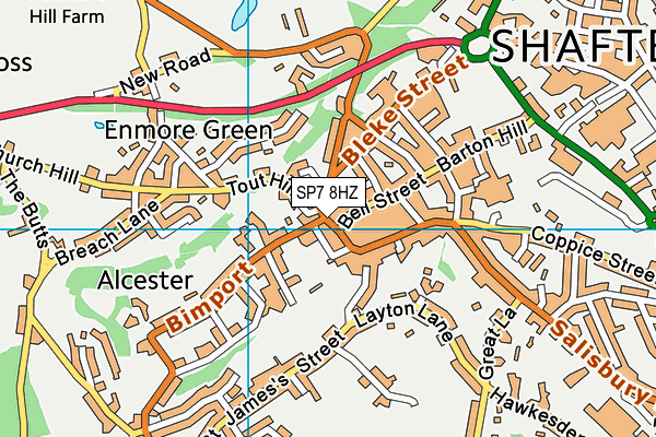 Map of SHAFTESBURY NAILS LTD at district scale