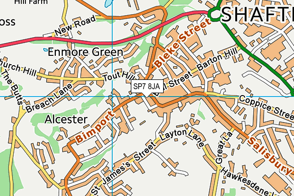 SP7 8JA map - OS VectorMap District (Ordnance Survey)