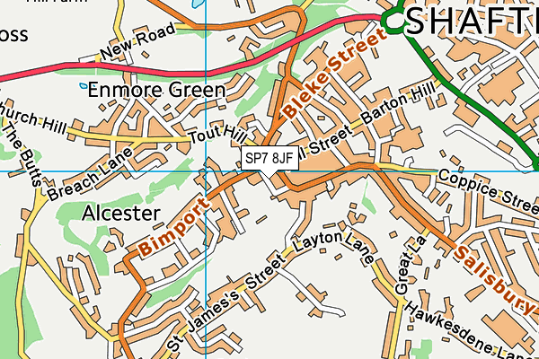 SP7 8JF map - OS VectorMap District (Ordnance Survey)