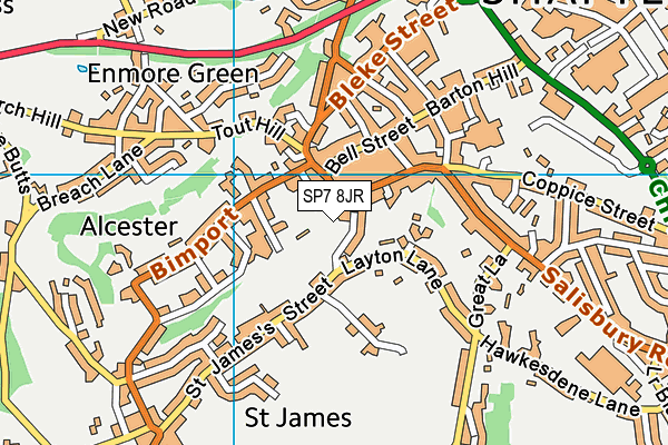 SP7 8JR map - OS VectorMap District (Ordnance Survey)