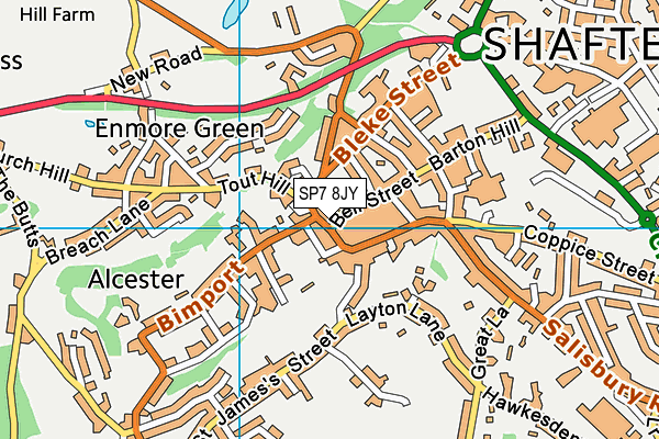 SP7 8JY map - OS VectorMap District (Ordnance Survey)