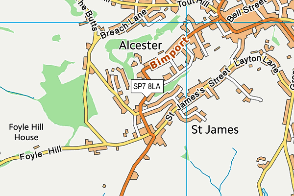 SP7 8LA map - OS VectorMap District (Ordnance Survey)