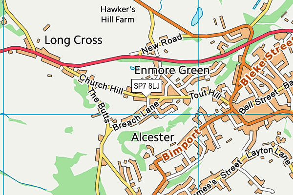 SP7 8LJ map - OS VectorMap District (Ordnance Survey)