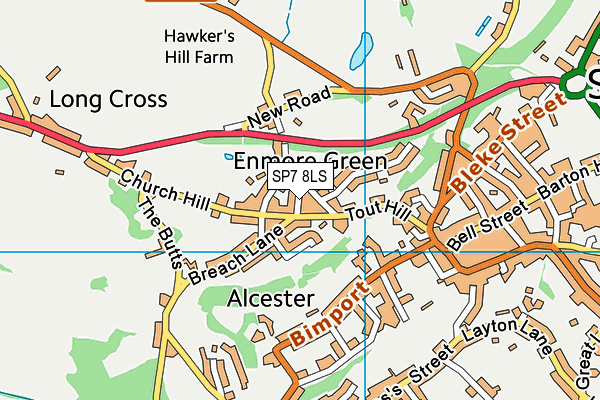 SP7 8LS map - OS VectorMap District (Ordnance Survey)