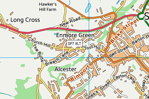 SP7 8LT map - OS VectorMap District (Ordnance Survey)