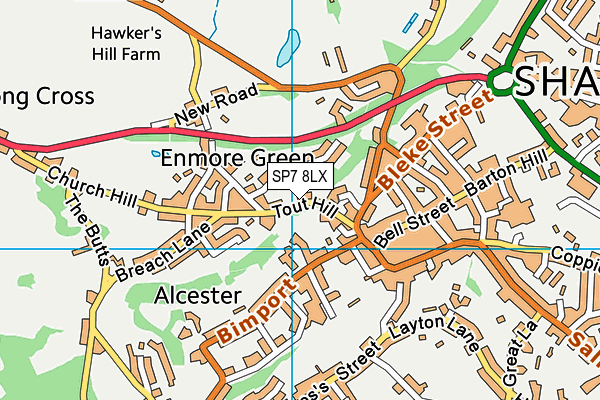 SP7 8LX map - OS VectorMap District (Ordnance Survey)