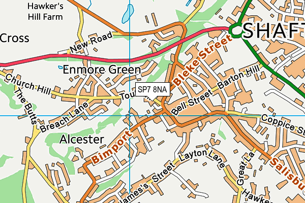 SP7 8NA map - OS VectorMap District (Ordnance Survey)