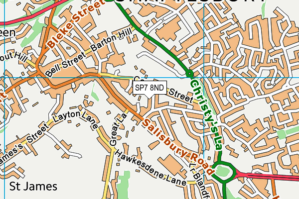 SP7 8ND map - OS VectorMap District (Ordnance Survey)