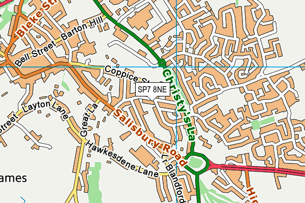 SP7 8NE map - OS VectorMap District (Ordnance Survey)