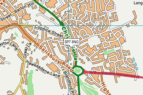 SP7 8NG map - OS VectorMap District (Ordnance Survey)