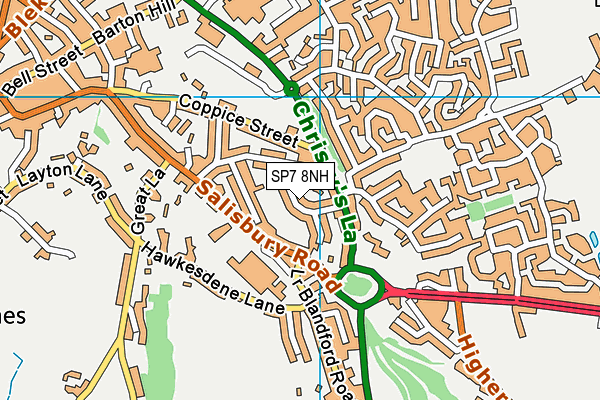 SP7 8NH map - OS VectorMap District (Ordnance Survey)