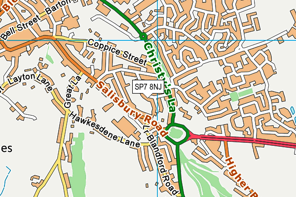 SP7 8NJ map - OS VectorMap District (Ordnance Survey)