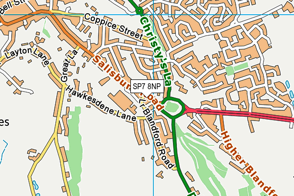 SP7 8NP map - OS VectorMap District (Ordnance Survey)