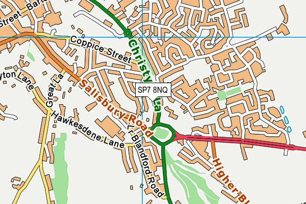 SP7 8NQ map - OS VectorMap District (Ordnance Survey)