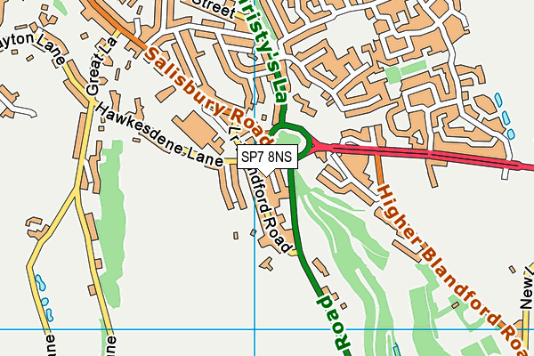 SP7 8NS map - OS VectorMap District (Ordnance Survey)