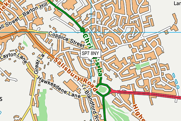 SP7 8NY map - OS VectorMap District (Ordnance Survey)