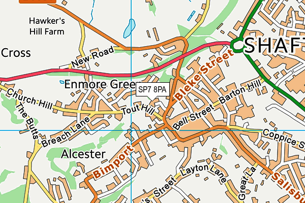 SP7 8PA map - OS VectorMap District (Ordnance Survey)