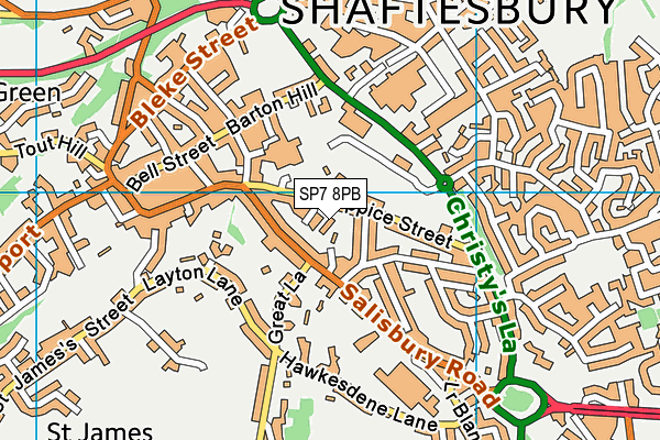 SP7 8PB map - OS VectorMap District (Ordnance Survey)