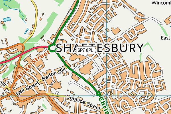 Map of SHAFTESBURY AUTOBODY REPAIR LTD at district scale