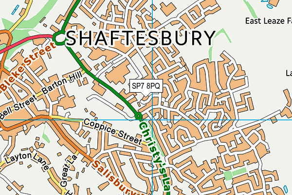 SP7 8PQ map - OS VectorMap District (Ordnance Survey)