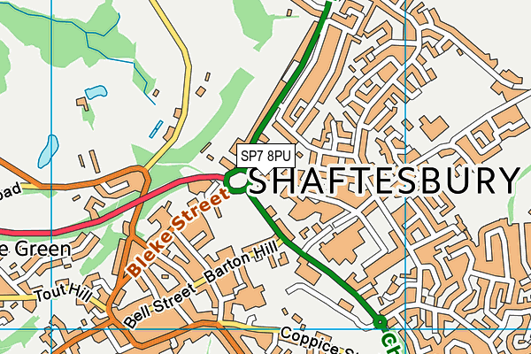 SP7 8PU map - OS VectorMap District (Ordnance Survey)