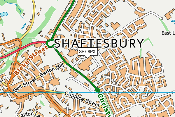 SP7 8PX map - OS VectorMap District (Ordnance Survey)