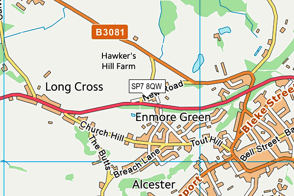 SP7 8QW map - OS VectorMap District (Ordnance Survey)