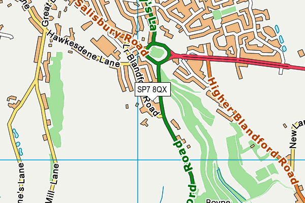 SP7 8QX map - OS VectorMap District (Ordnance Survey)