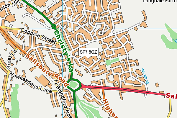 SP7 8QZ map - OS VectorMap District (Ordnance Survey)