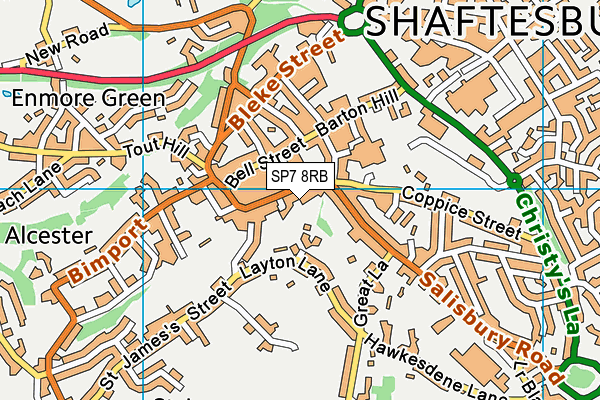 SP7 8RB map - OS VectorMap District (Ordnance Survey)