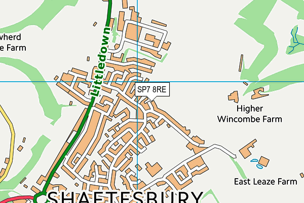 SP7 8RE map - OS VectorMap District (Ordnance Survey)