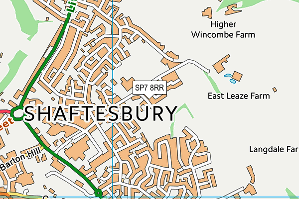 SP7 8RR map - OS VectorMap District (Ordnance Survey)