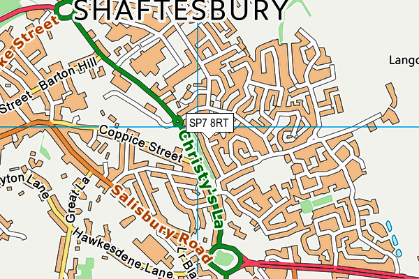 SP7 8RT map - OS VectorMap District (Ordnance Survey)