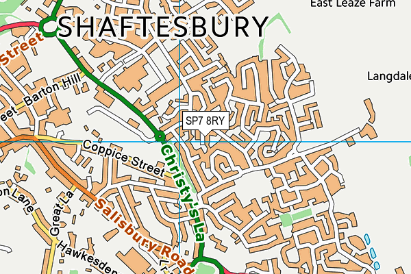 SP7 8RY map - OS VectorMap District (Ordnance Survey)