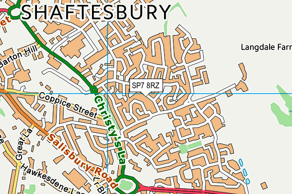 SP7 8RZ map - OS VectorMap District (Ordnance Survey)