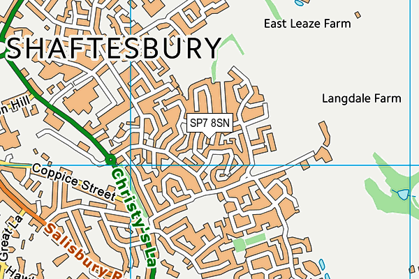 SP7 8SN map - OS VectorMap District (Ordnance Survey)