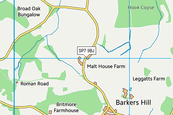 SP7 9BJ map - OS VectorMap District (Ordnance Survey)