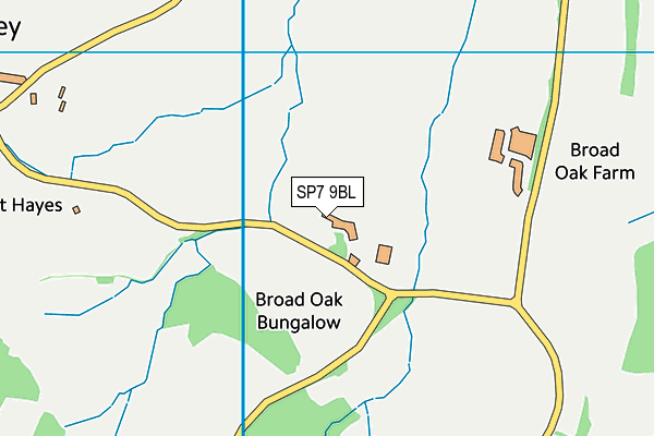 SP7 9BL map - OS VectorMap District (Ordnance Survey)