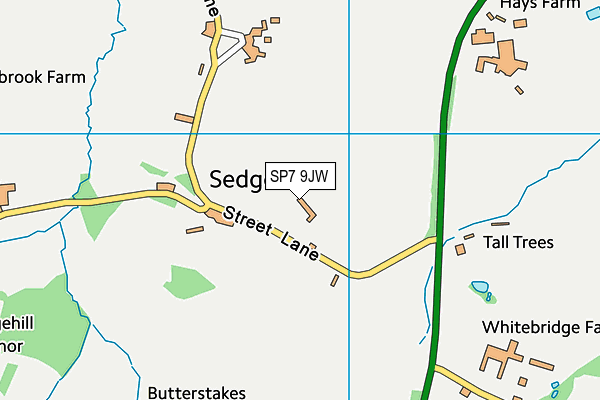 SP7 9JW map - OS VectorMap District (Ordnance Survey)