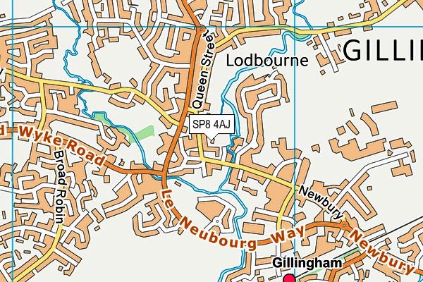 SP8 4AJ map - OS VectorMap District (Ordnance Survey)