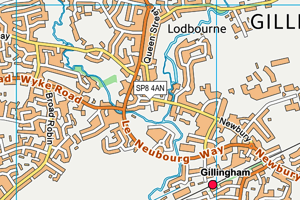 SP8 4AN map - OS VectorMap District (Ordnance Survey)