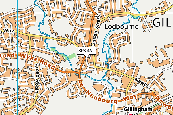 SP8 4AT map - OS VectorMap District (Ordnance Survey)